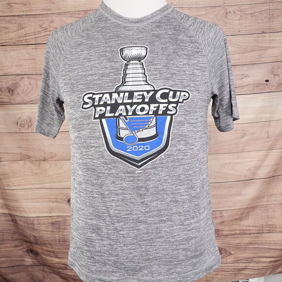 ST LOUIS BLUES STANLEY CUP PLAYOFFS 2020 FANATICS POLYESTER JERSEY TSHIRT SZ M - Picture 2 of 6